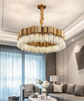 Kubica Round Crystal Chandelier-Momo Lighting