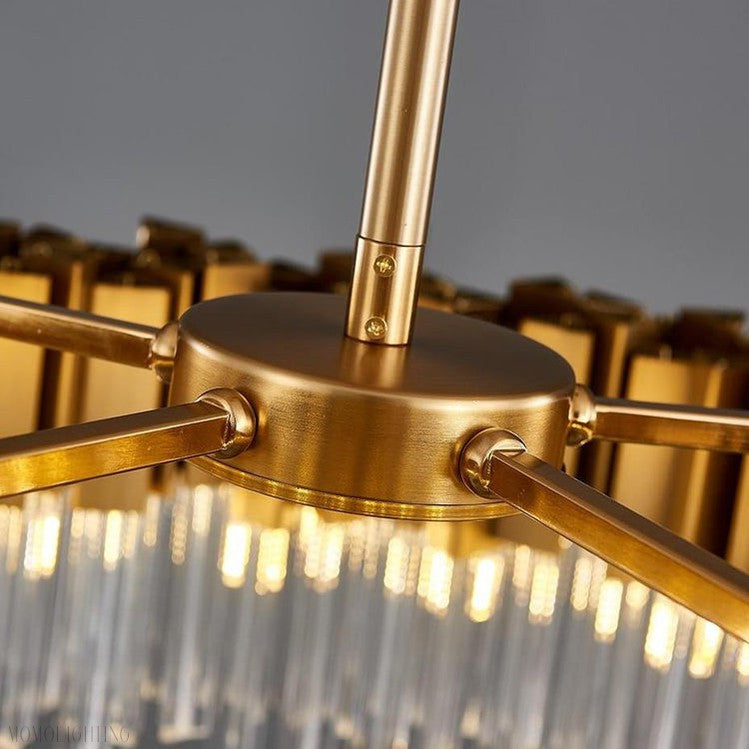 Kubica Round Crystal Chandelier-Momo Lighting