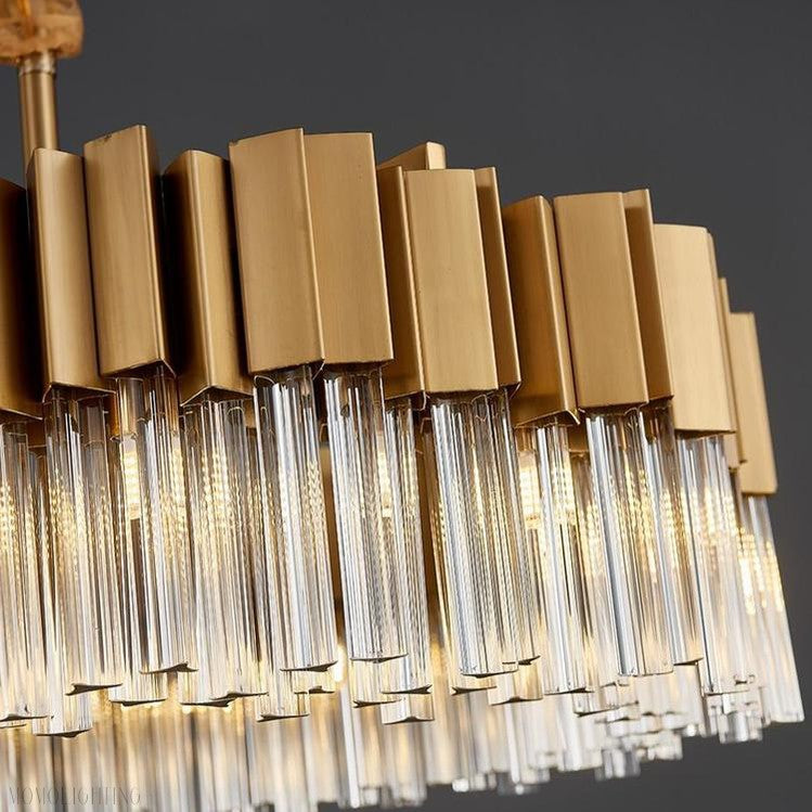 Kubica Round Crystal Chandelier-Momo Lighting
