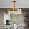 Kubica Round Crystal Chandelier-Momo Lighting