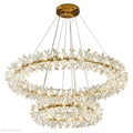 Kylia 2 Tier Ring Crystal Chandelier 72”-Momo Lighting