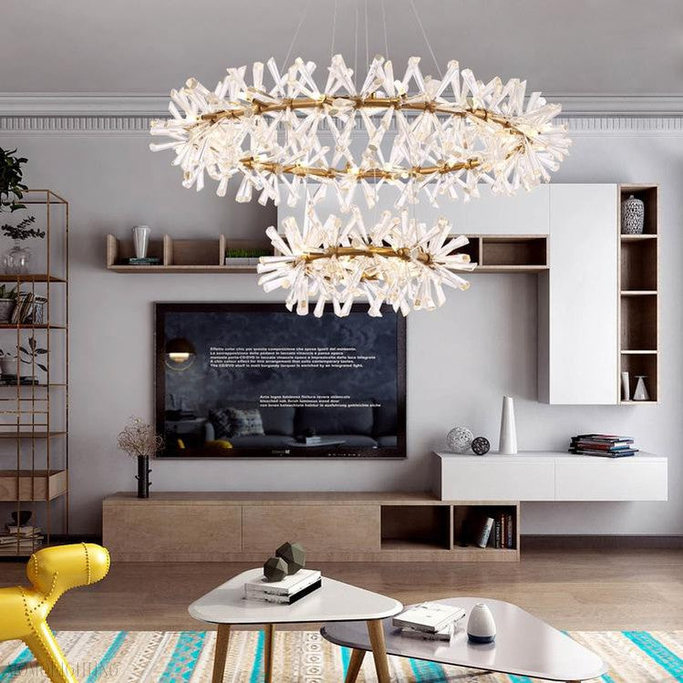 Kylia Ring Crystal Chandelier-Momo Lighting