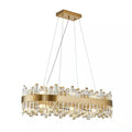 Lam Crystal Oval Chandelier-Momo Lighting