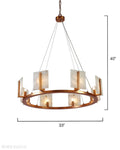 Large Contemporary Alabaster & Brass Halo Chandelier-Momo Lighting