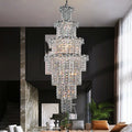 Large Multi-pieces Crystal Chandelier Stylish Ceiling Light Fixture For Foyer Living Room Staircase-Momo Lighting