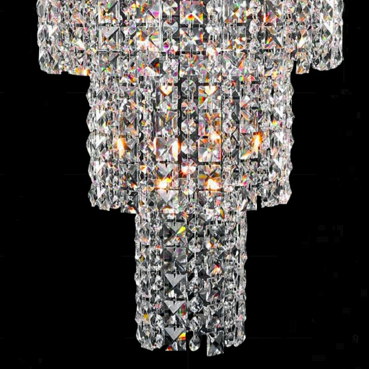 Large Multi-pieces Crystal Chandelier Stylish Ceiling Light Fixture For Foyer Living Room Staircase-Momo Lighting