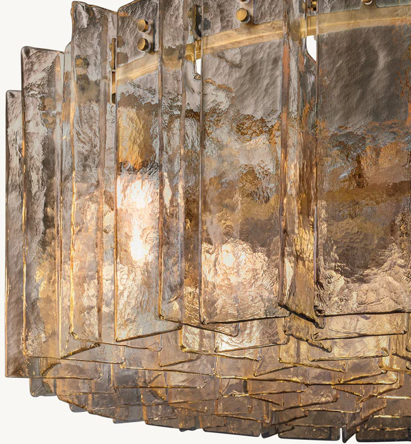 Lattic Round Glass Chandelier 48"-Momo Lighting