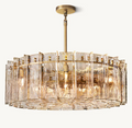 Lattic Round Glass Chandelier 48
