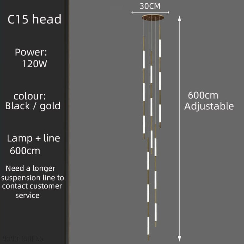 Leonardo Branch Glass Chandelier-Momo Lighting