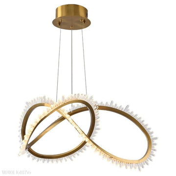 Leti Crystal Ring Chandelier-Momo Lighting
