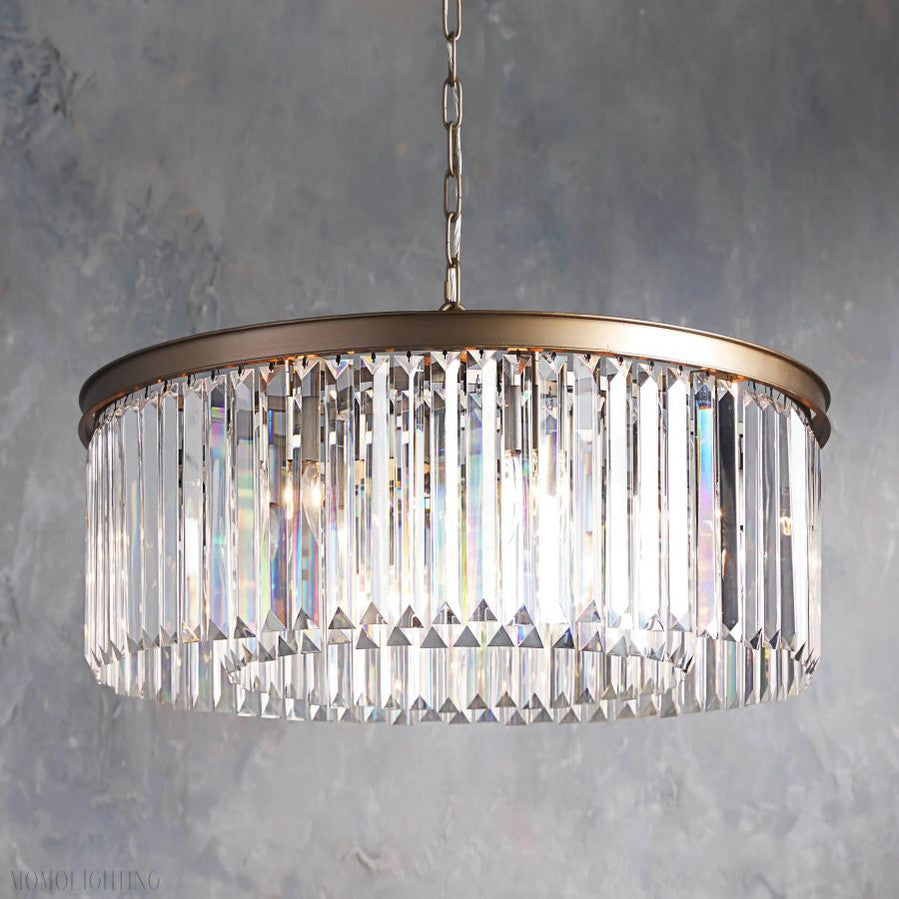 Leyland Round Living Room Glass Chandelier