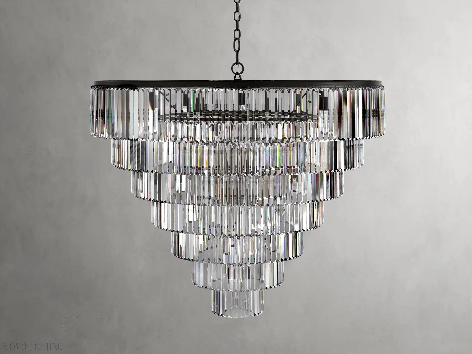 Leyland Tiered Round Chandelier-Momo Lighting