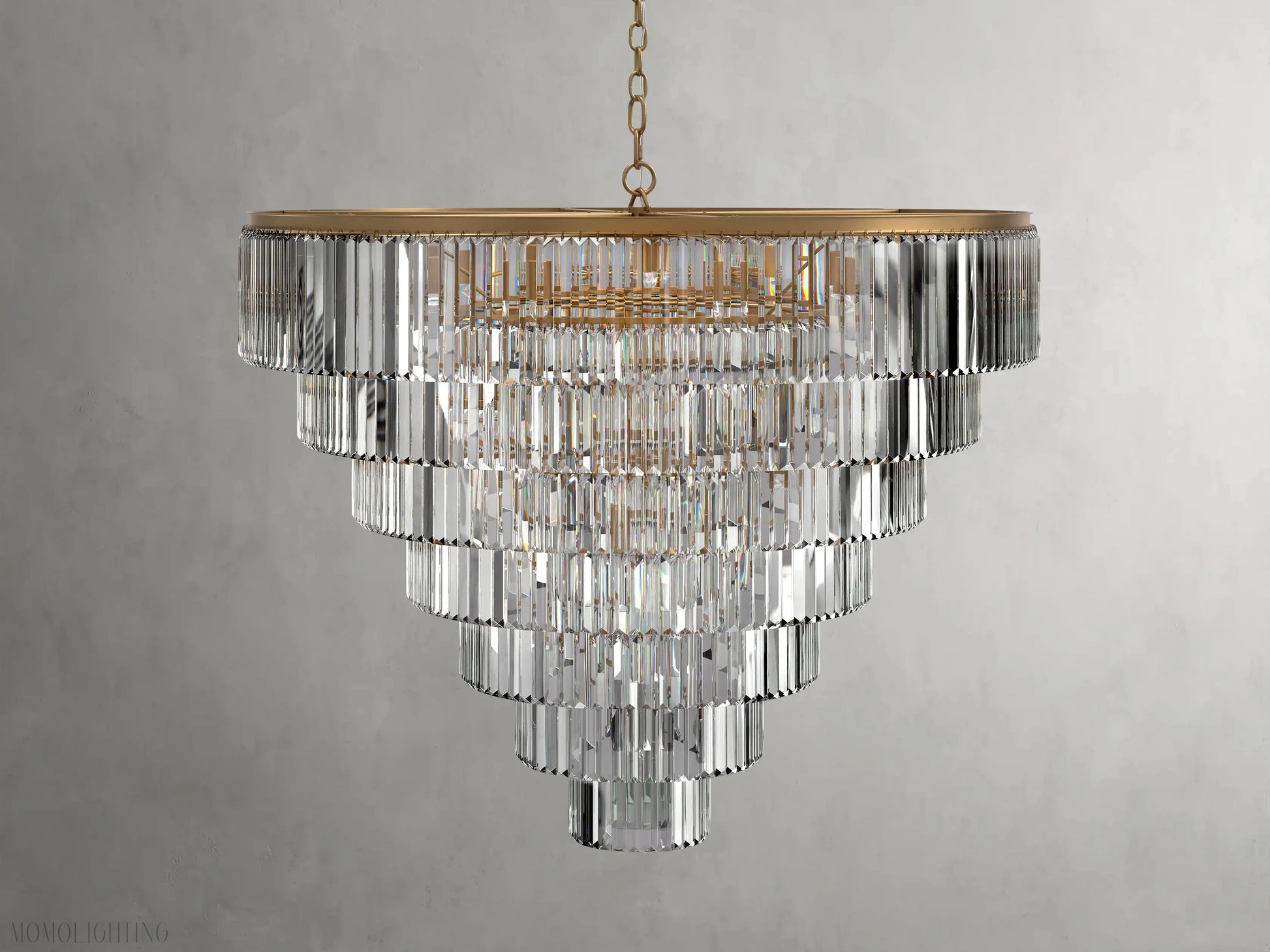 Leyland Tiered Round Chandelier-Momo Lighting