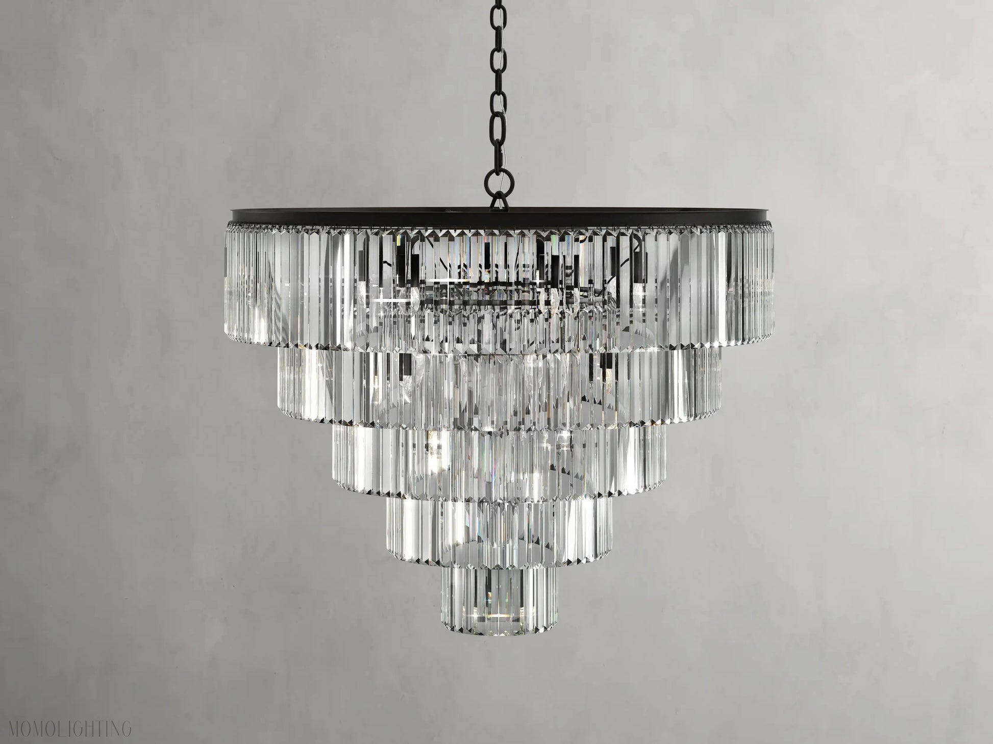 Leyland Tiered Round Chandelier-Momo Lighting