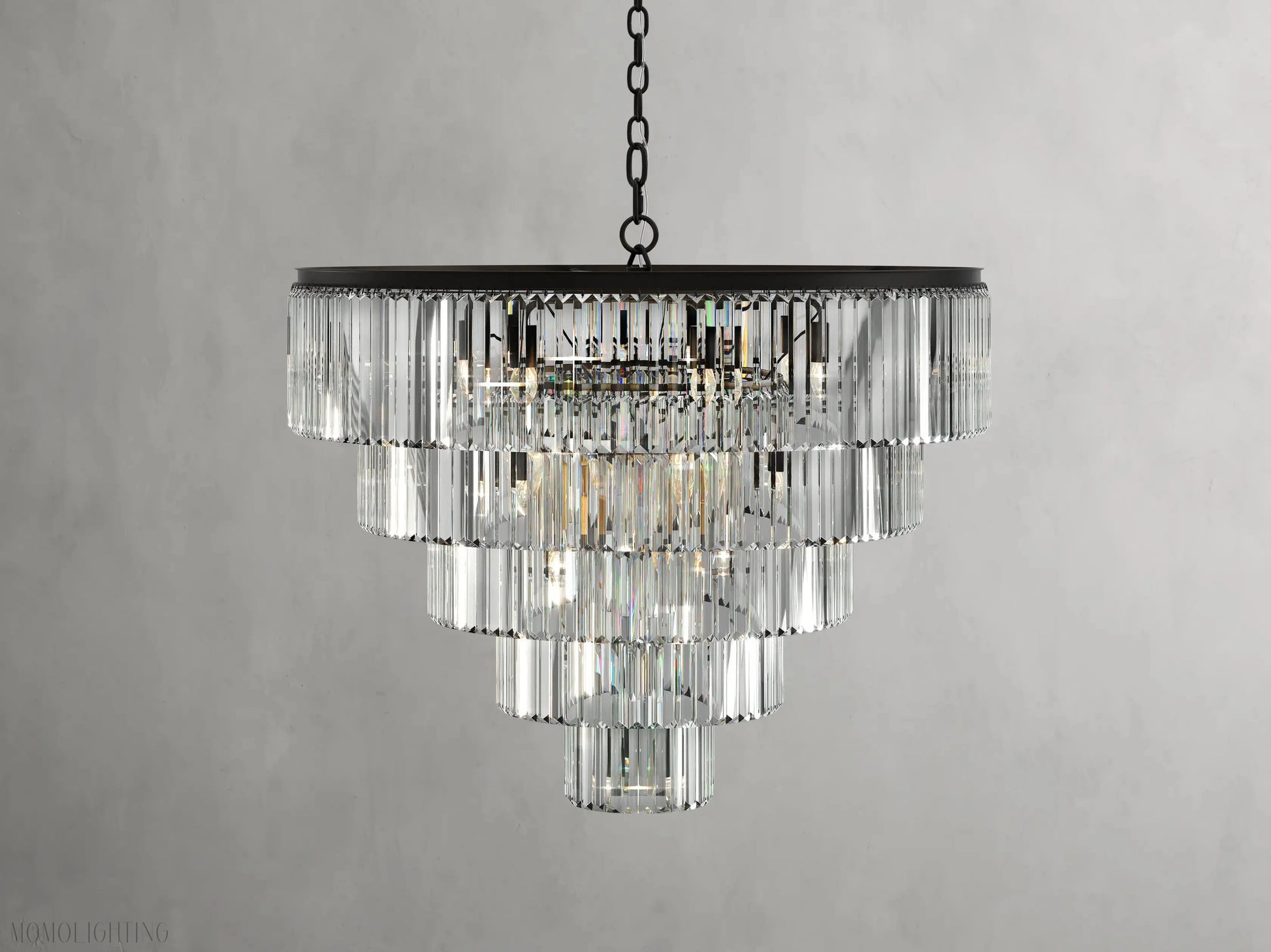 Leyland Tiered Round Chandelier-Momo Lighting
