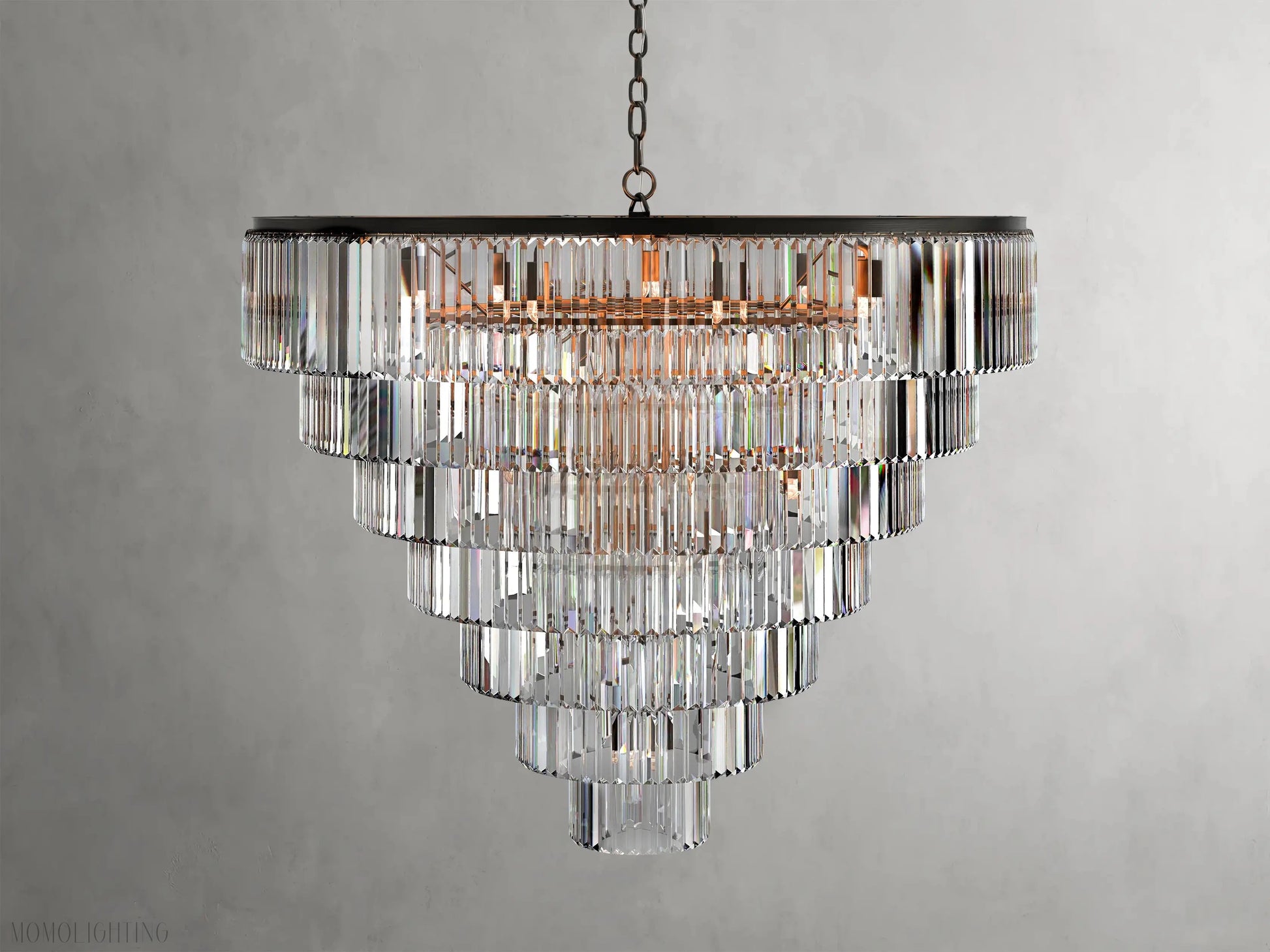 Leyland Tiered Round Chandelier-Momo Lighting