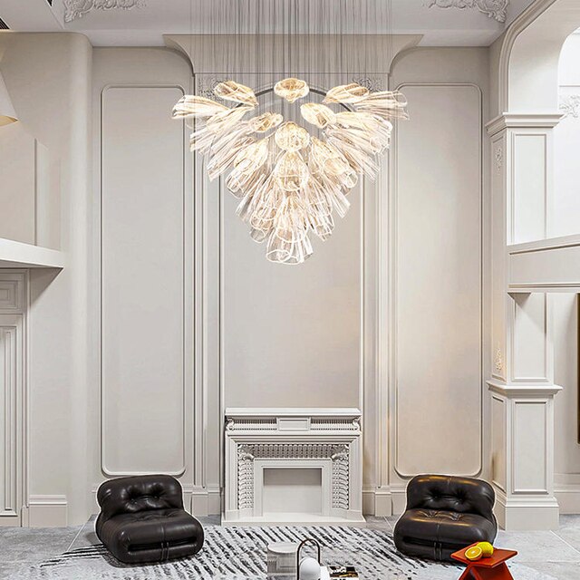 Light Luxury Art Design Petal-like Glass Chandeliers-Momo Lighting