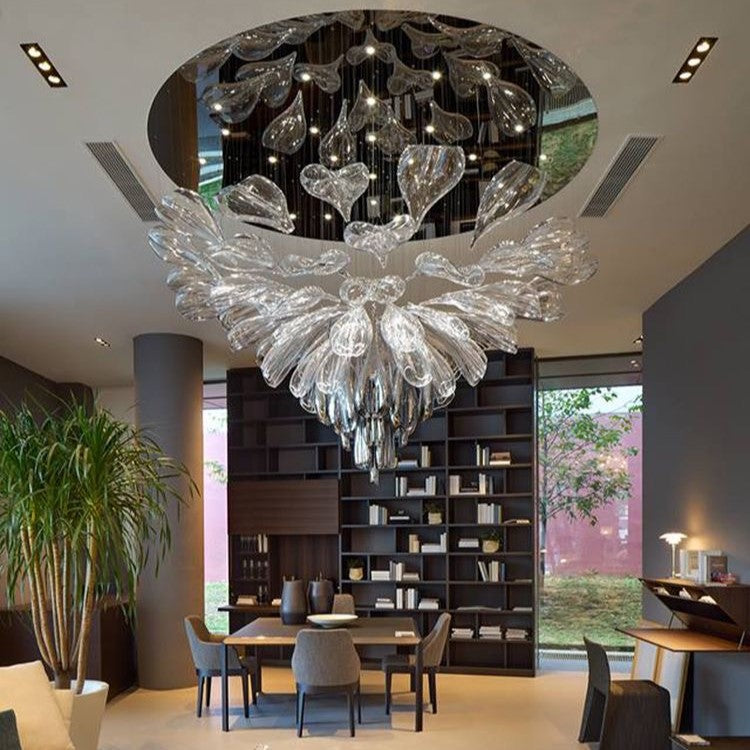 Light Luxury Art Design Petal-like Glass Chandeliers-Momo Lighting