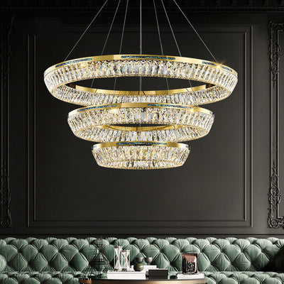 Light Luxury Creative Multi-layer Shell Crystal Art Chandelier for Living/Dining Room-Momo Lighting