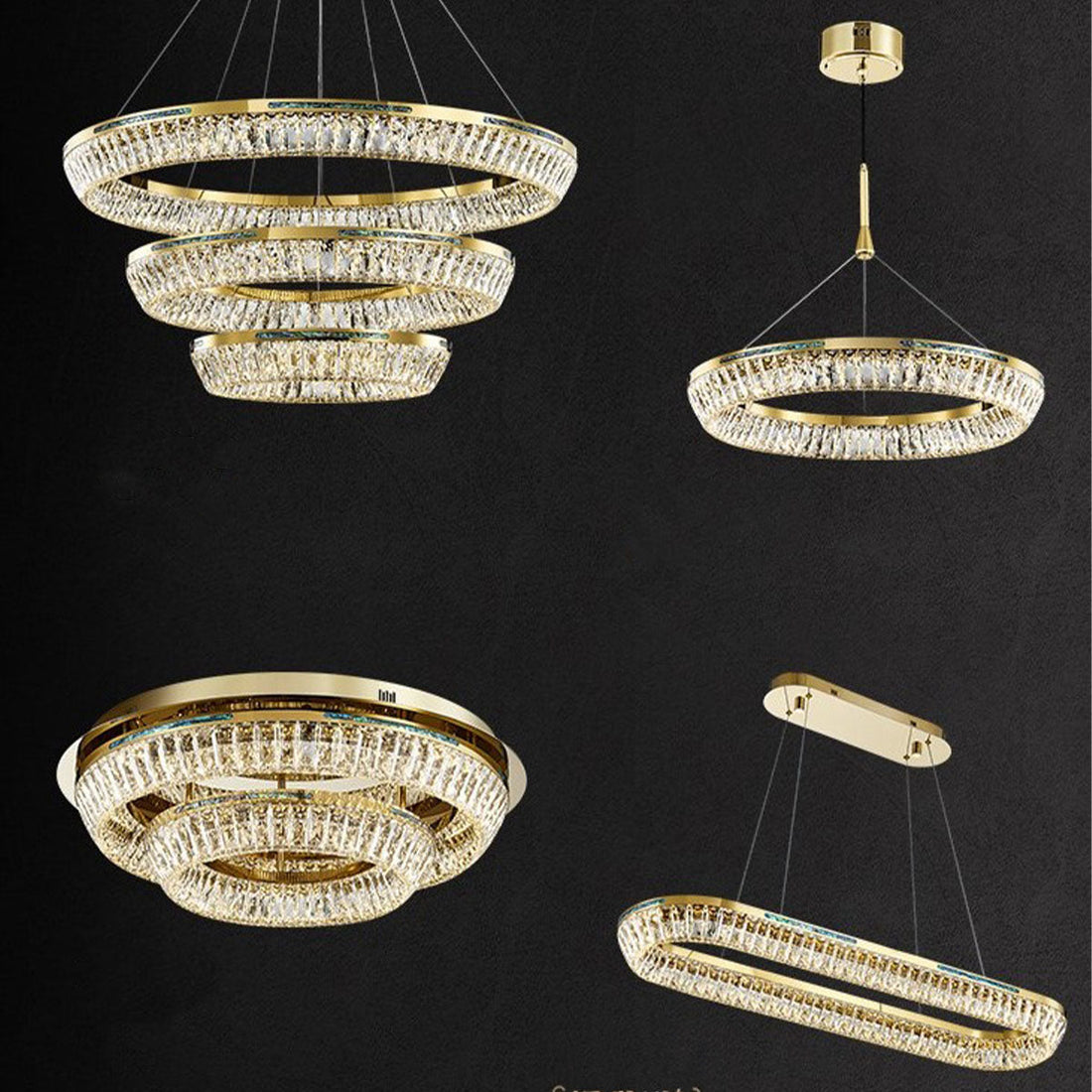 Light Luxury Creative Multi-layer Shell Crystal Art Chandelier for Living/Dining Room-Momo Lighting