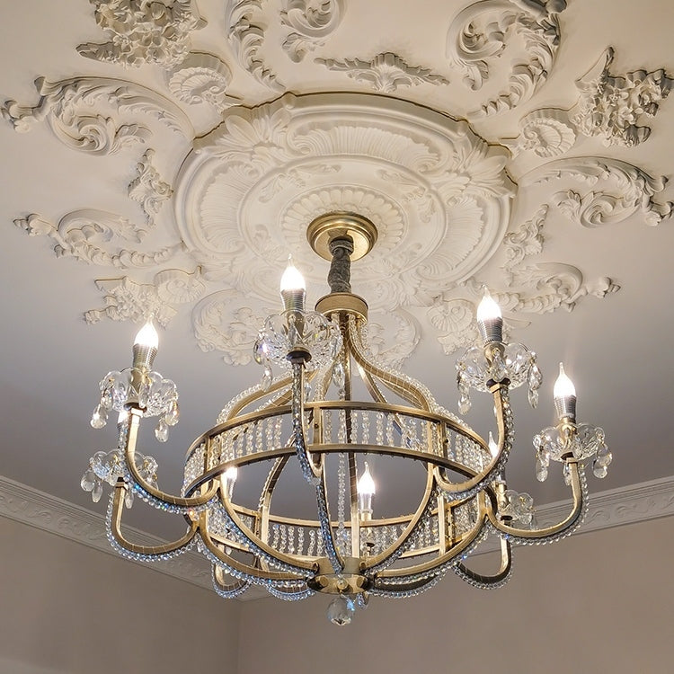 Light Luxury Nordic Vintage Candle Iron Lantern Chandelier for Living / Dining Room / Bedroom-Momo Lighting