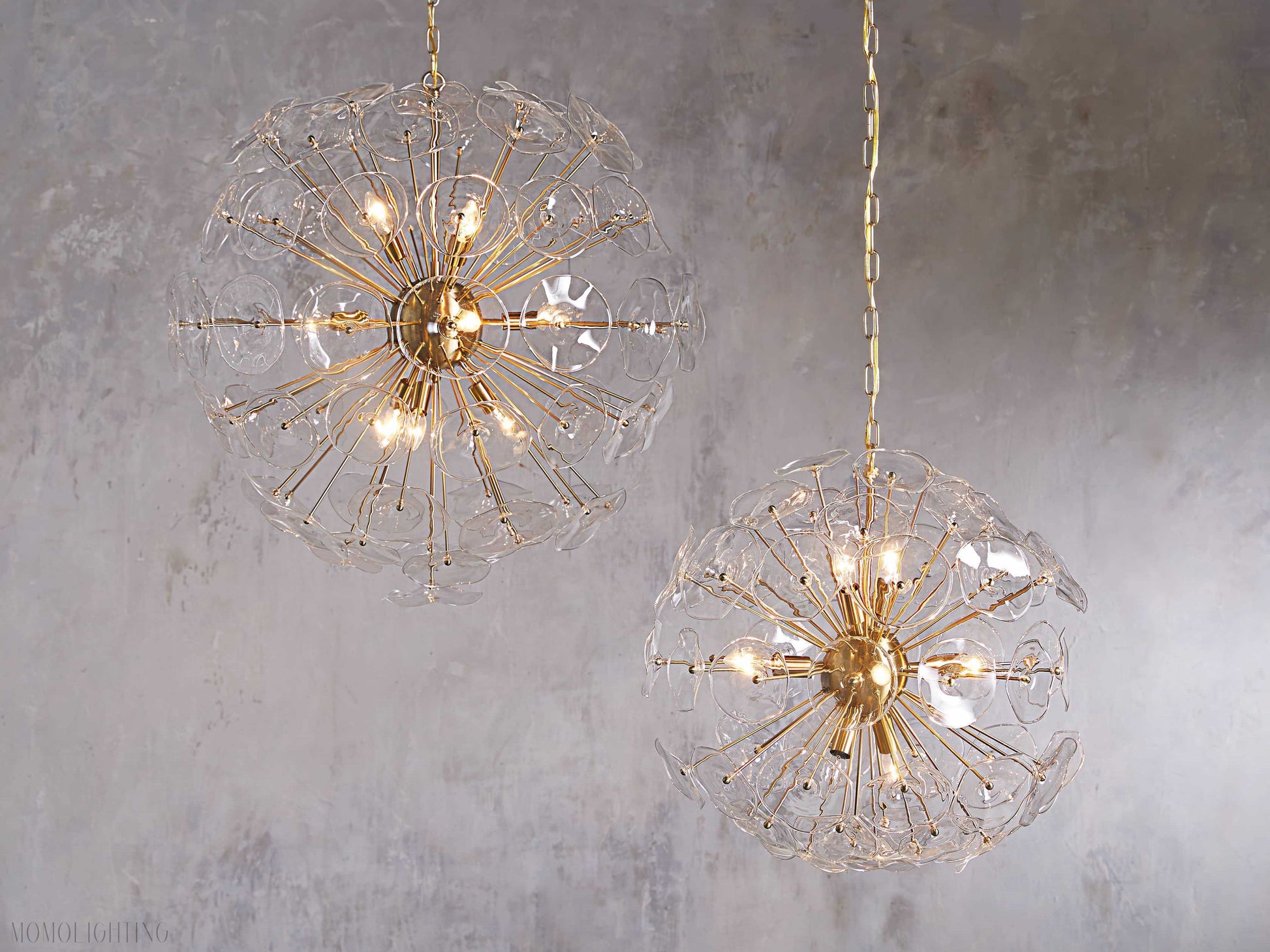 Lily Round Chandelier 25'' 34'' 43''-Momo Lighting