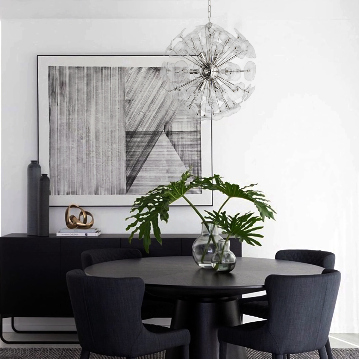 Lily Round Chandelier 25'' 34'' 43''-Momo Lighting