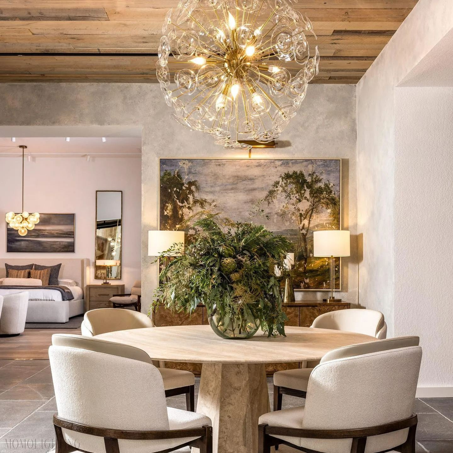 Lily Round Chandelier 25'' 34'' 43''-Momo Lighting