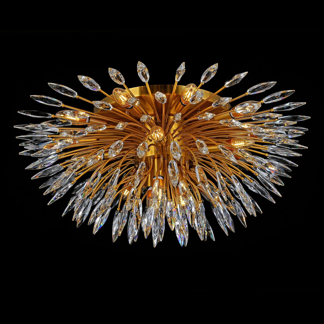Lily Starburst Crystal Sputnik Flushmount-Meet Lighting