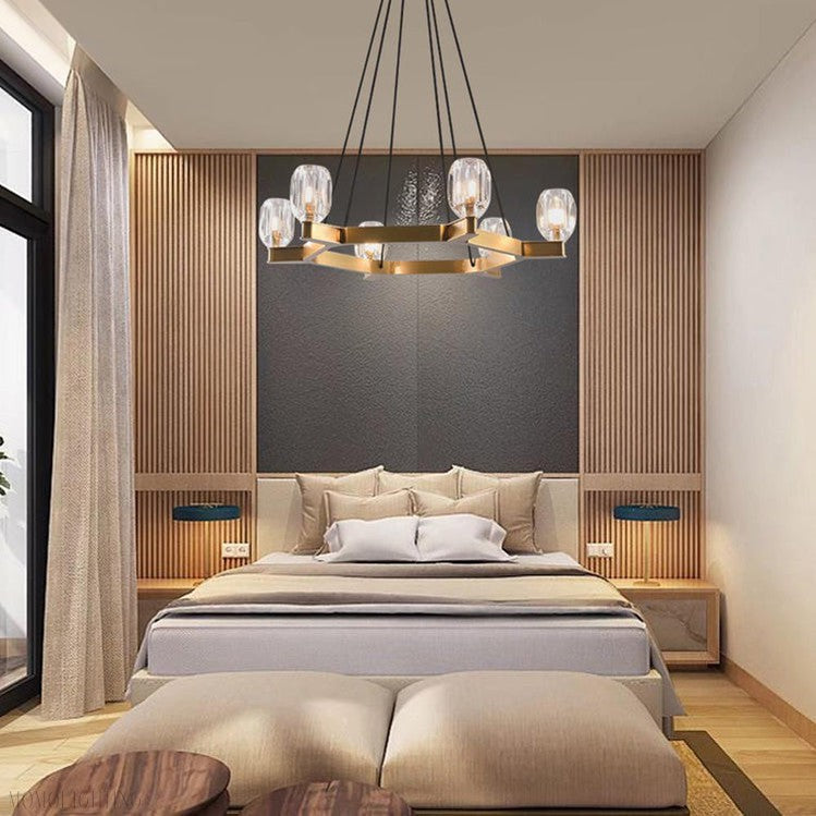 Linna Crystal Round Chandelier-Momo Lighting