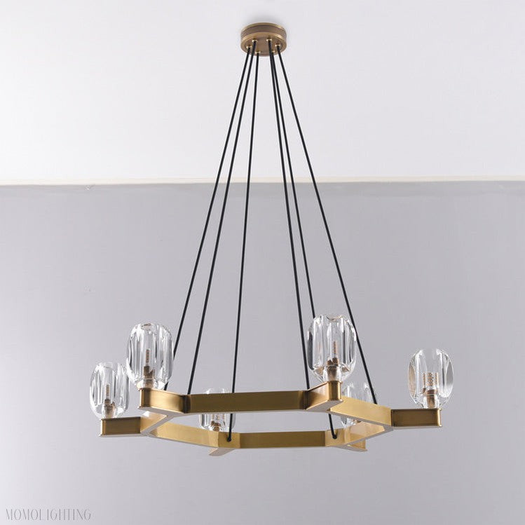 Linna Crystal Round Chandelier-Momo Lighting