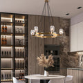 Linna Crystal Round Chandelier-Momo Lighting