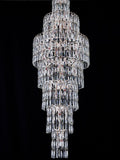 Long Crystal Staircase Chandelier Large Foyer Living Room Entryway Ceiling Light Fixture-Momo Lighting