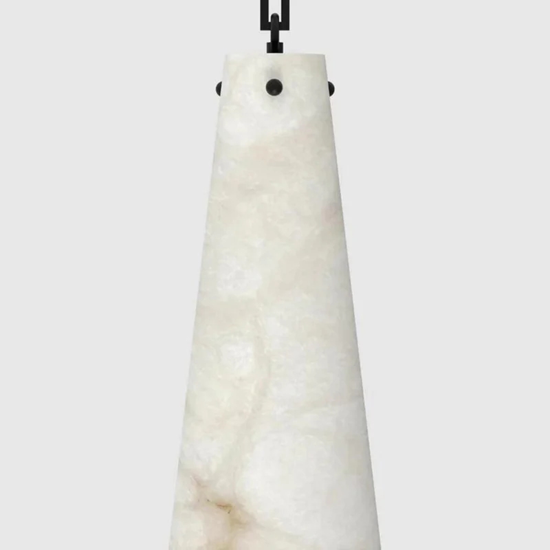 Luccas Alabaster 15 Light Chandelier with Adjustable Brass/Black Chain-Momo Lighting