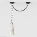 Luccas Contemporary Alabaster 1-Light Chandelier-Momo Lighting