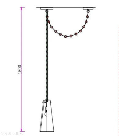 Luccas Contemporary Alabaster 1-Light Chandelier-Momo Lighting