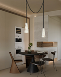 Luccas Contemporary Alabaster 1-Light Chandelier-Momo Lighting