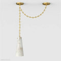 Luccas Contemporary Alabaster 1-Light Chandelier-Momo Lighting