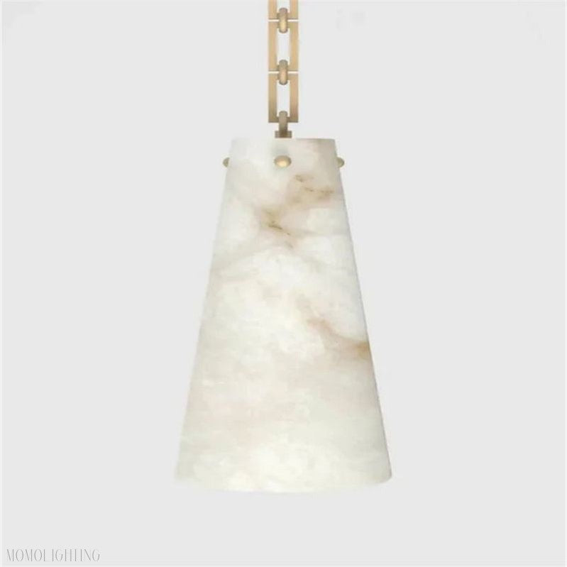 Luccas Contemporary Alabaster 3-Light Chandelier-Momo Lighting