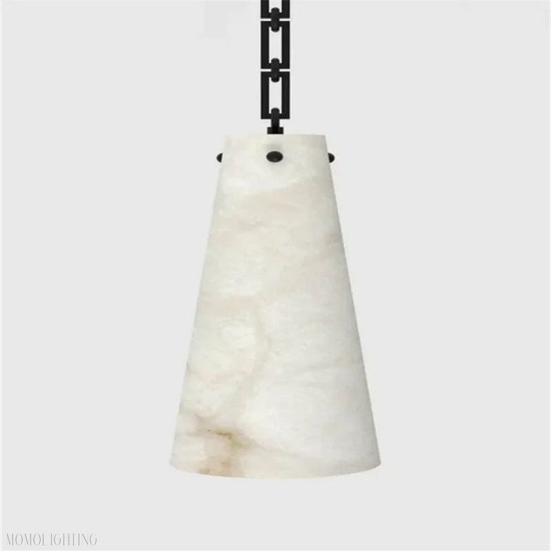 Luccas Contemporary Alabaster 3-Light Chandelier-Momo Lighting