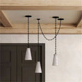 Luccas Contemporary Alabaster 3-Light Chandelier-Momo Lighting