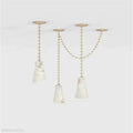 Luccas Contemporary Alabaster 3-Light Chandelier-Momo Lighting