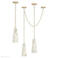 Luccas Contemporary Alabaster 3-Light Chandelier-Momo Lighting