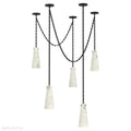 Luccas Contemporary Alabaster 5-Light Chandelier-Momo Lighting