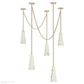 Luccas Contemporary Alabaster 5-Light Chandelier-Momo Lighting