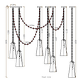 Luccas Contemporary Alabaster Chandelier, 7 Light Pendant Light-Momo Lighting
