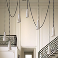 Luccas Contemporary Alabaster Chandelier, 7 Light Pendant Light-Momo Lighting