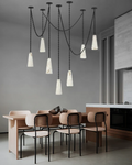 Luccas Contemporary Alabaster Chandelier, 7 Light Pendant Light-Momo Lighting