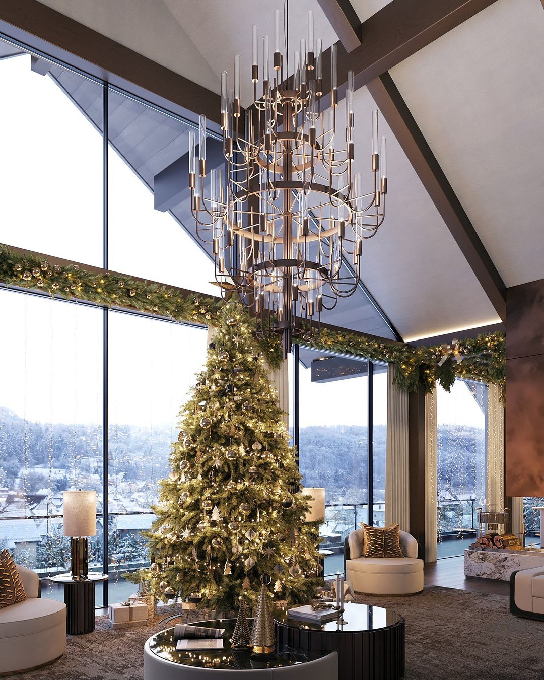 Luxury 5-Tier Crystal Rods Luxury Gala Chandelier-Momo Lighting