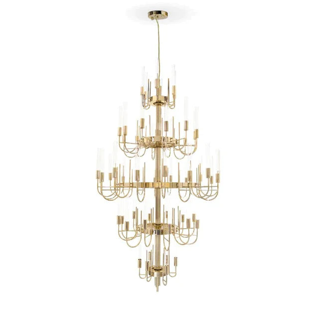 Luxury 5-Tier Crystal Rods Luxury Gala Chandelier-Momo Lighting